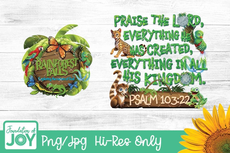 Rainforest Falls sublimation, Vacation Bible School png