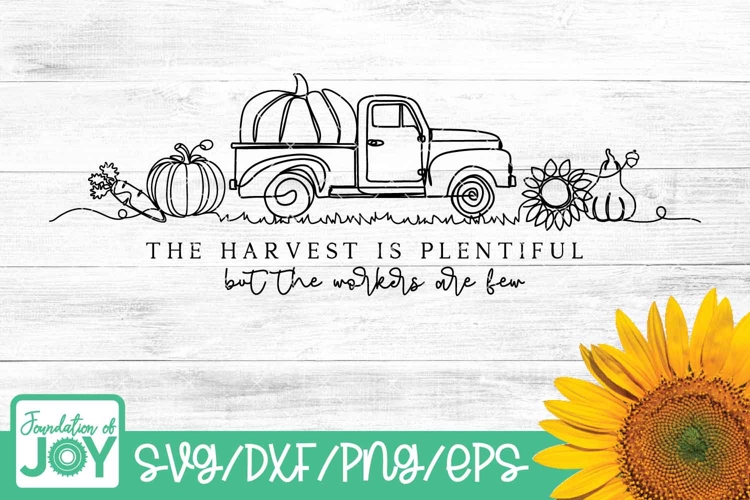 Harvest is plentiful svg, Christian fall png