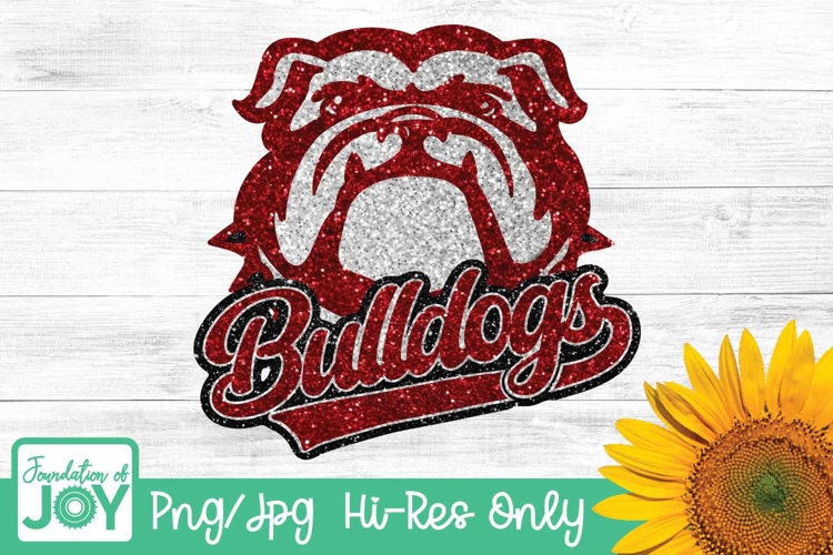 Bulldogs Football png, Football season, Glitter football