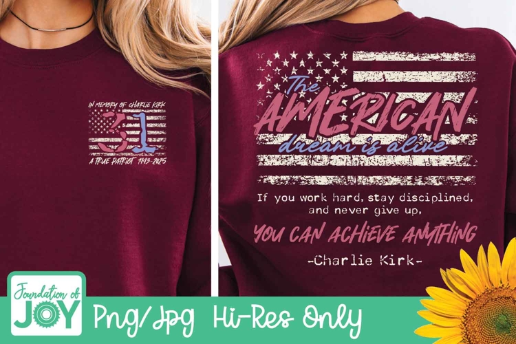 Charlie Kirk quote dtf, Patriotic png