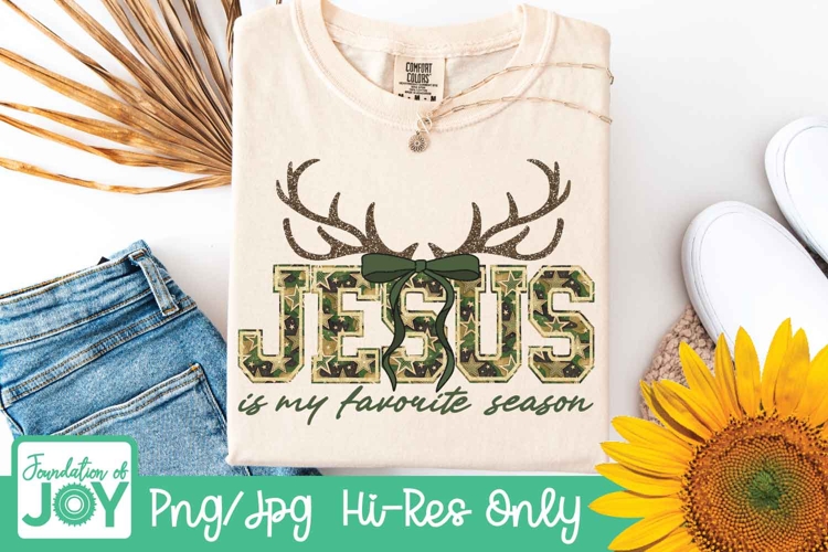 Jesus is my favorite season png, Christian Hunter