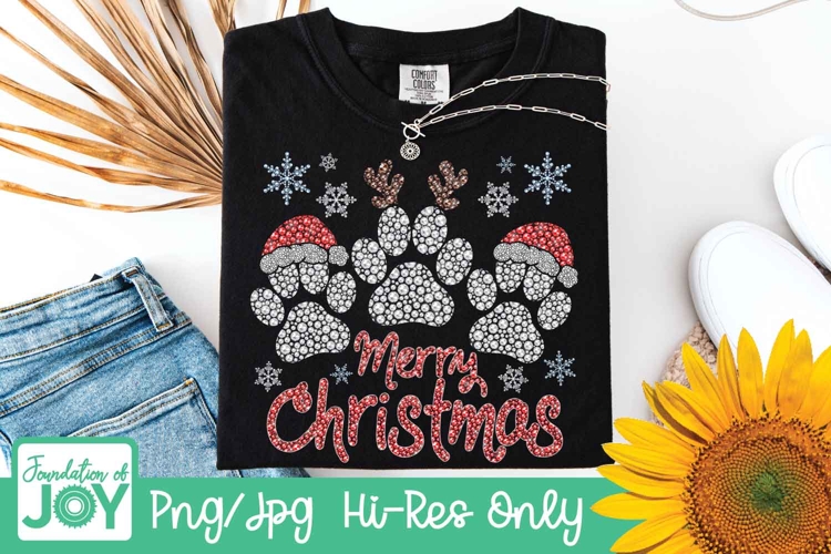 Paws Merry Christmas png, Diamond and Jewels dtf, Pet lover