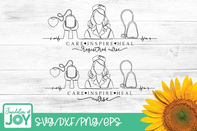 Nurse svg, Registered Nurse png, Continuous Line art png