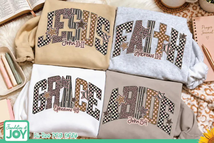 Christian PNG Designs, Jesus Faith Grace Abide PNG
