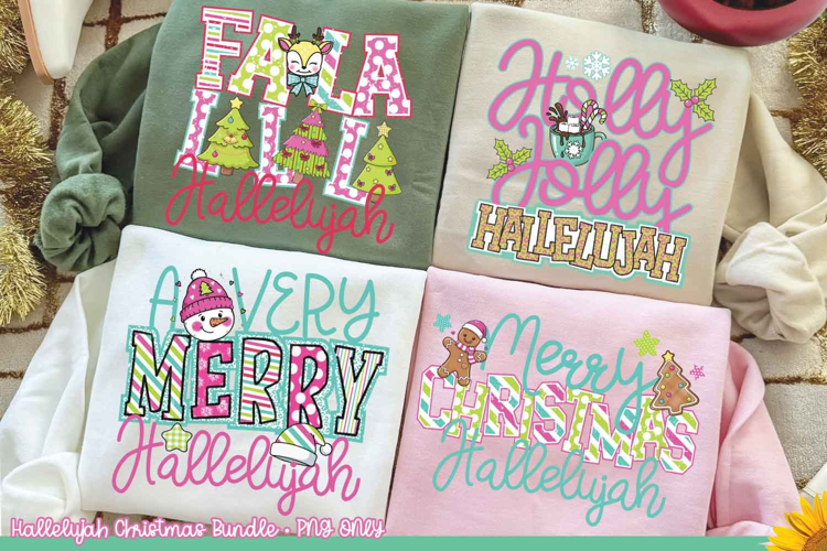 Christmas Hallelujah png, Cute Preppy Christmas png