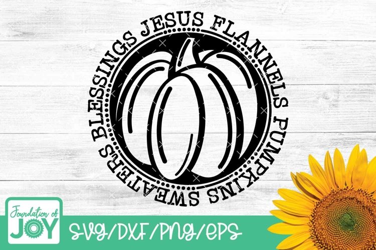 Jesus Flannels Pumpkins Sweaters Blessings, Christian Fall example image 1