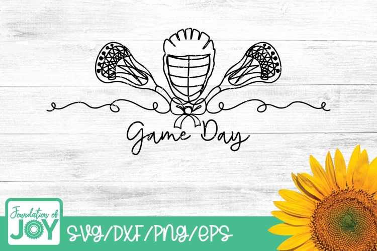 Lacrosse Game Day svg, Continuous line art png