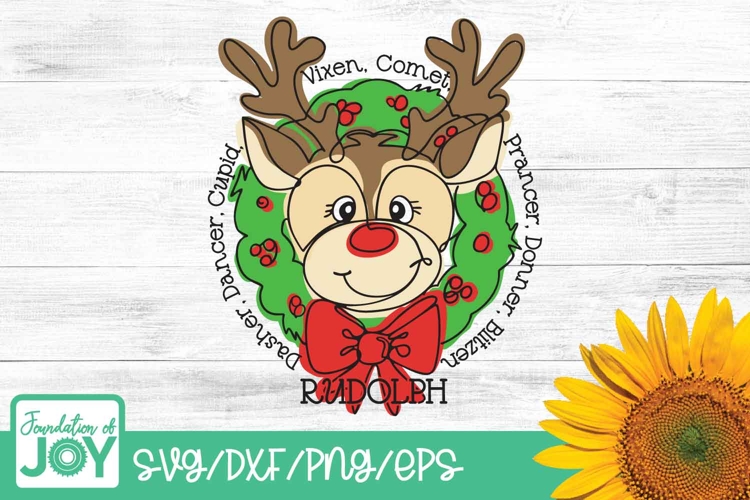 Santas Reindeer svg, Red Nose reindeer png, Christmas