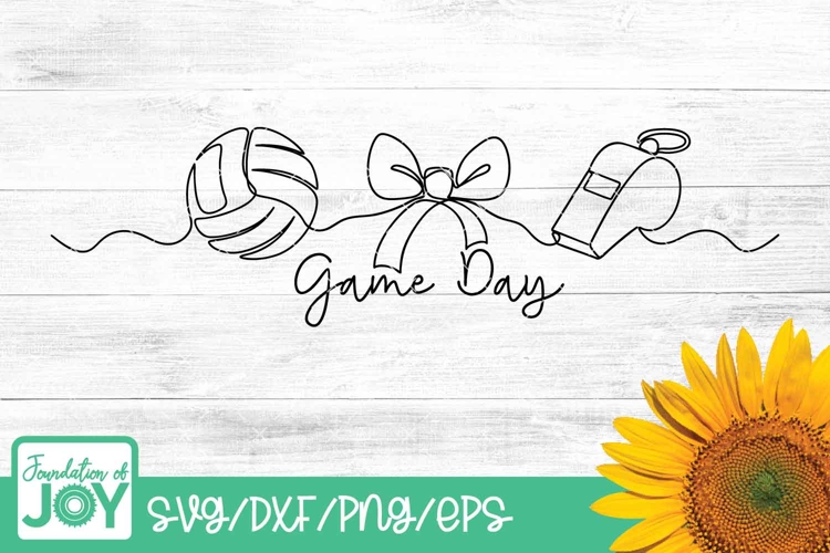 Game Day svg, Volleyball png