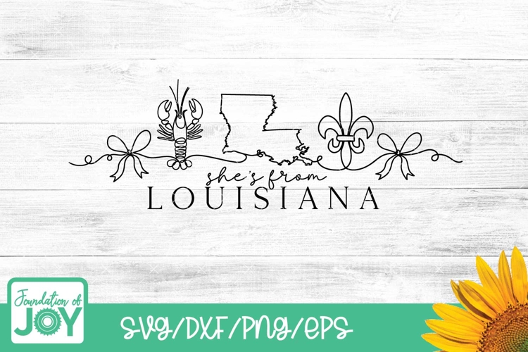 Shes from Louisiana svg, continuous line svg, fleur de lis