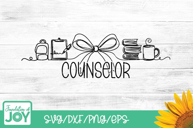 School Counselor svg, continuous line png, counselor png