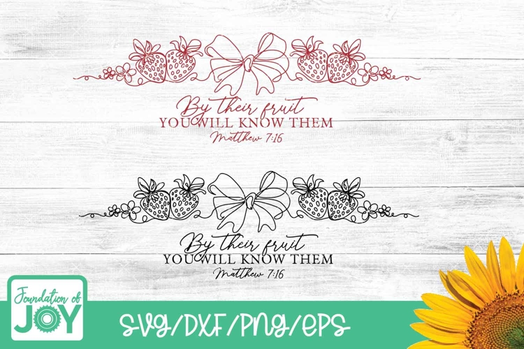 You will know them by their fruit svg, continuous line art