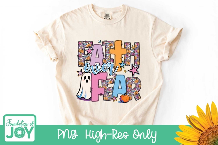 Faith over fear png, Christian Halloween sublimation, faith