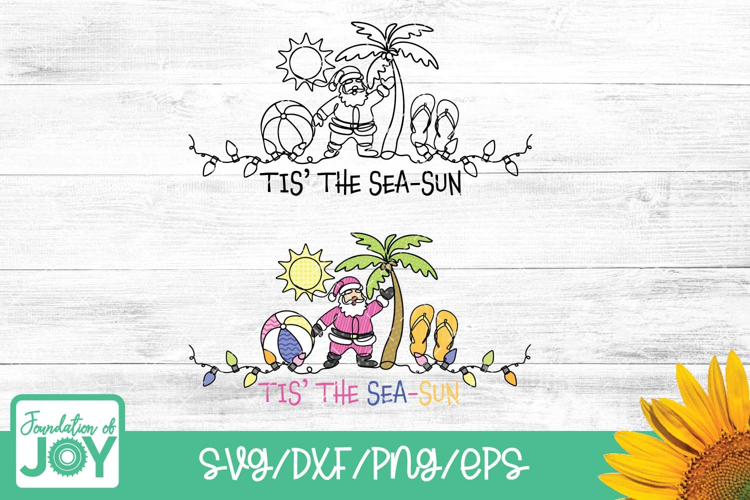 Tis the Season svg, Continuous Line svg, Sun png, Color svg