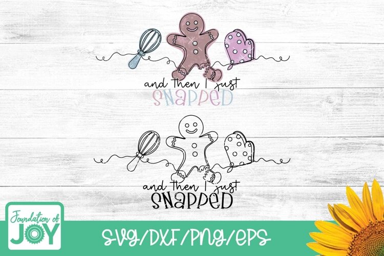 Gingerbread Snapped svg, Continuous line art, christmas svg example image 1
