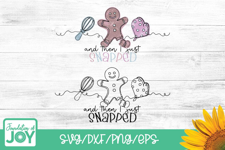 Gingerbread Snapped svg, Continuous line art, christmas svg