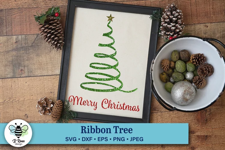 Merry Christmas Ribbon Tree