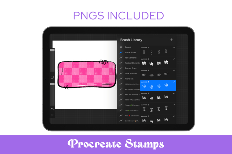 Name Plate Procreate Stamps