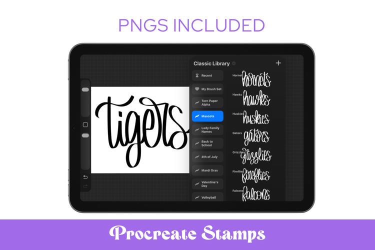 Mascot Procreate Stamps