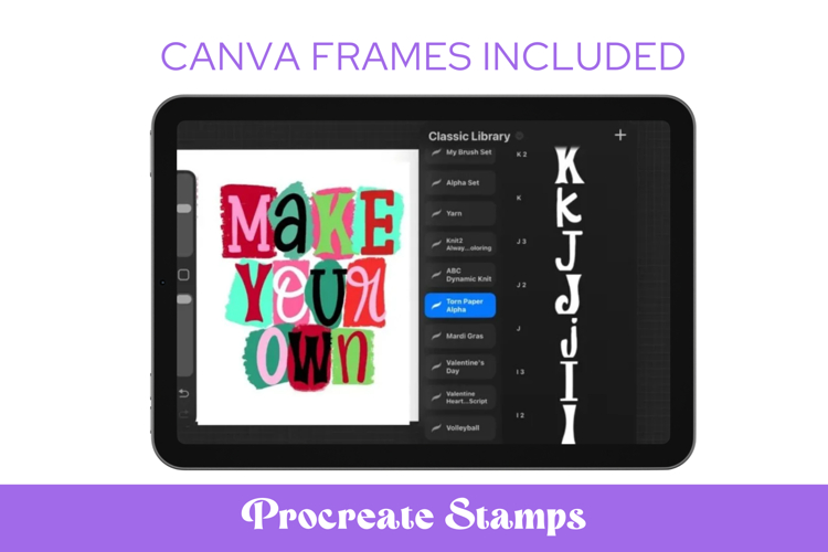 Ransom Alpha Procreate Stamps