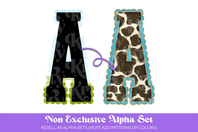 Scalloped Varsity Alpha Set