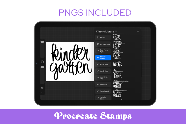 School Procreate Stamps