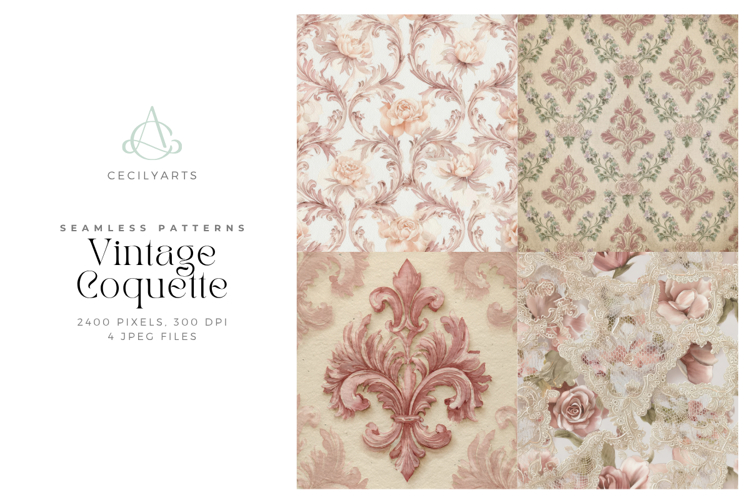 Vintage Coquette Seamless Patterns