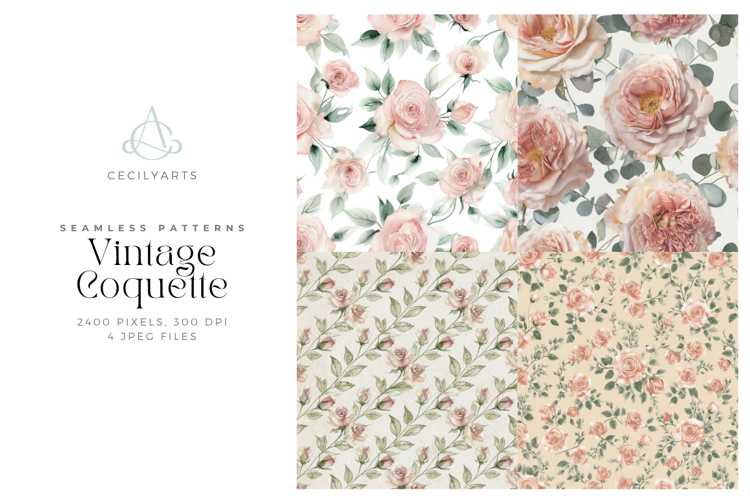 Vintage Coquette Seamless Patterns