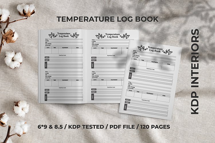 Temperature Log Book - KDP Interior example image 1