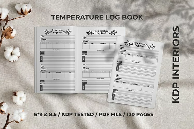 Temperature Log Book - KDP Interior