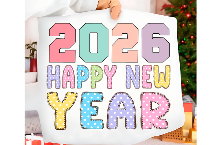 Happy New Year 2026 PNG SVG T-shirt design Year 2026