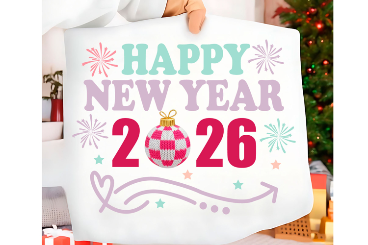 Happy New Year 2026 PNG SVG T-shirt design Year 2026