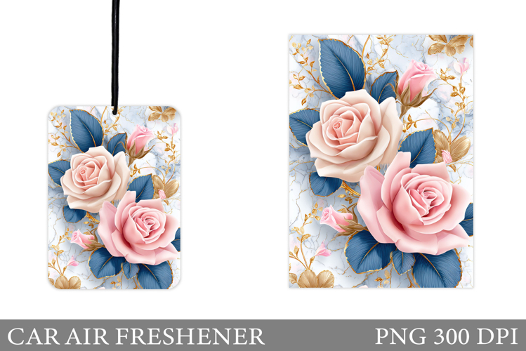 Roses Car Air Freshener. Flowers Car Air Freshener Design