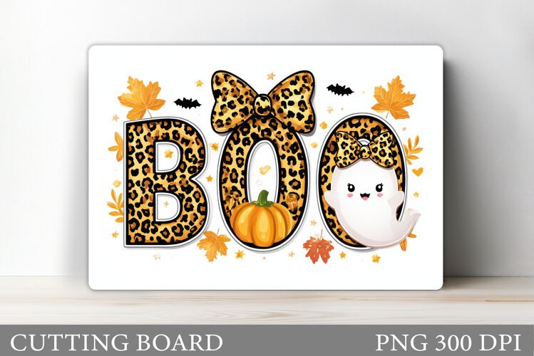 Boo Cutting Board Design. Halloween Cutting Board example image 1