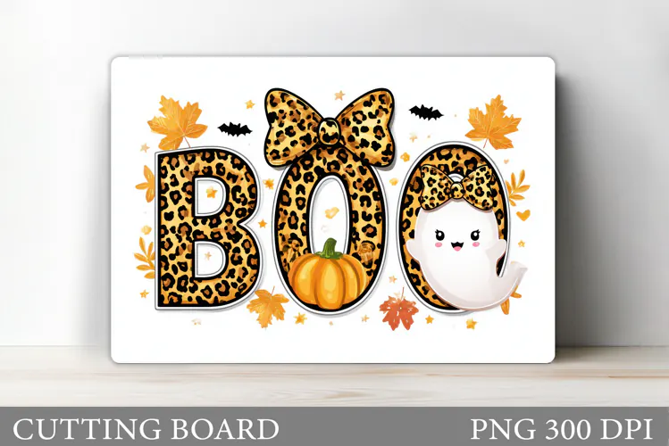 Boo Cutting Board Design. Halloween Cutting Board