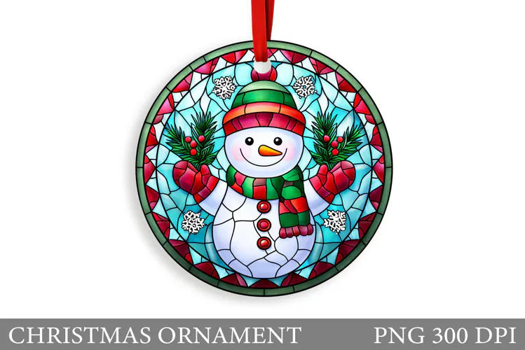 Cute Snowman Christmas Ornament. Christmas Ornament Design