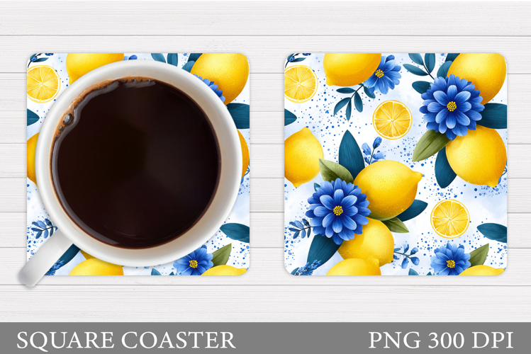 Lemons Coaster Design. Lemons Sublimation