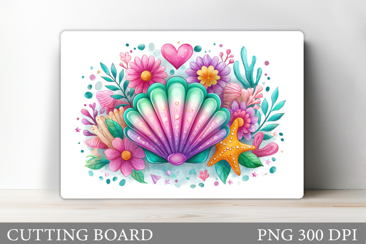 Seashell Cutting Board. Seashell Kitchen Cutting Board