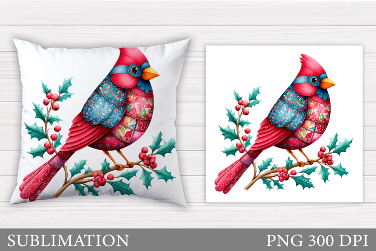 Cardinal Pillow Design. Christmas Pillow Sublimation