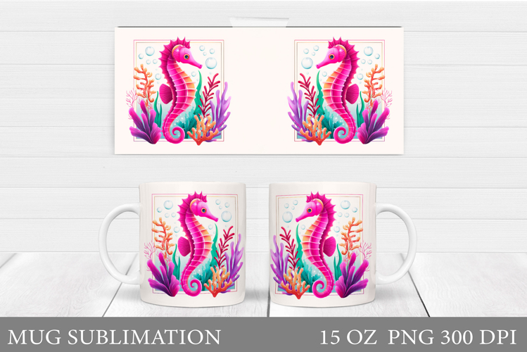 Seahorse Mug Sublimation. Seahorse Sublimation