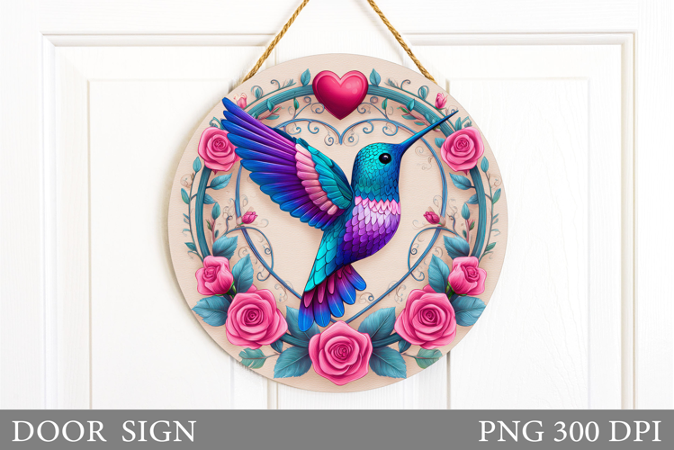 Hummingbird Door Sign Design. Hummingbird Sublimation