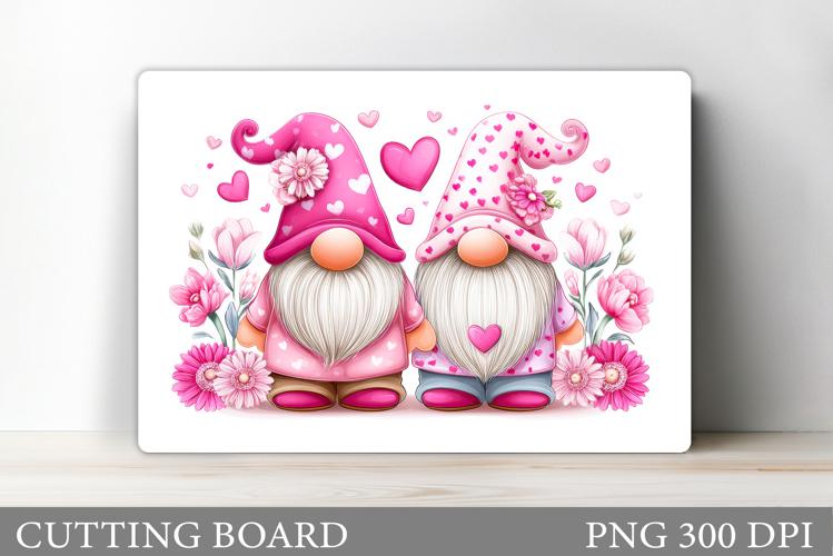 Valentines Gnomes Cutting Board. Valentines Cutting Board