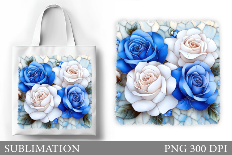 Roses Tote Bag Design. Flowers Roses Sublimation