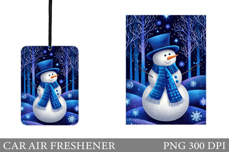 Snowman Car Air Freshener. Christmas Car Air Freshener