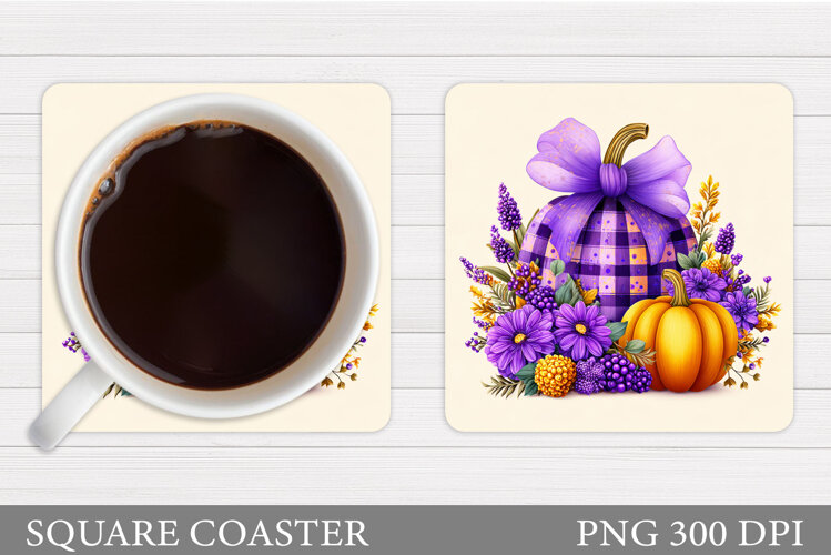 Pumpkin Coaster Design. Pumpkin Sublimation example image 1