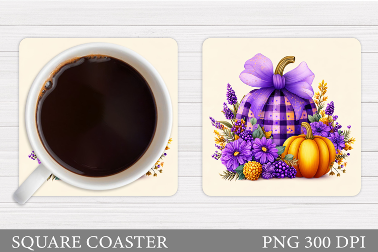 Pumpkin Coaster Design. Pumpkin Sublimation