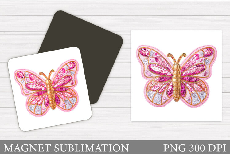 Butterfly Sublimation. Butterfly Magnet Design example image 1