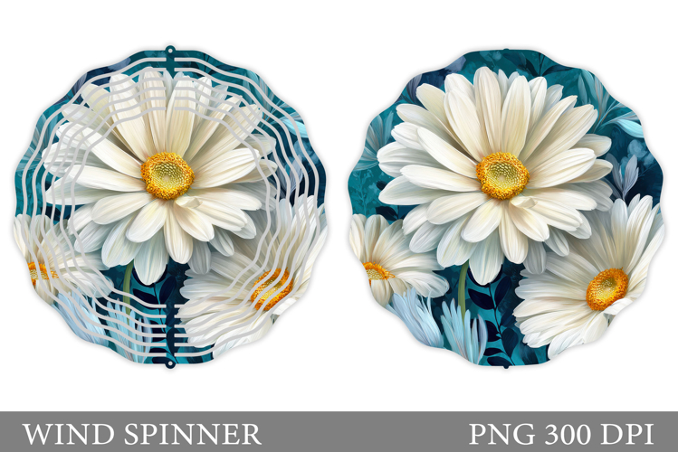 Floral Wind Spinner Sublimation. Flowers Wind Spinner Design