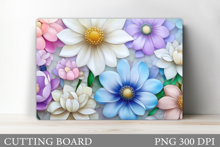 Floral Cutting Board Design. Flowers Cutting Board
