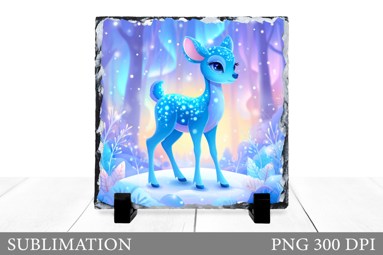 Christmas Deer Sublimation. Christmas Deer Slate Design